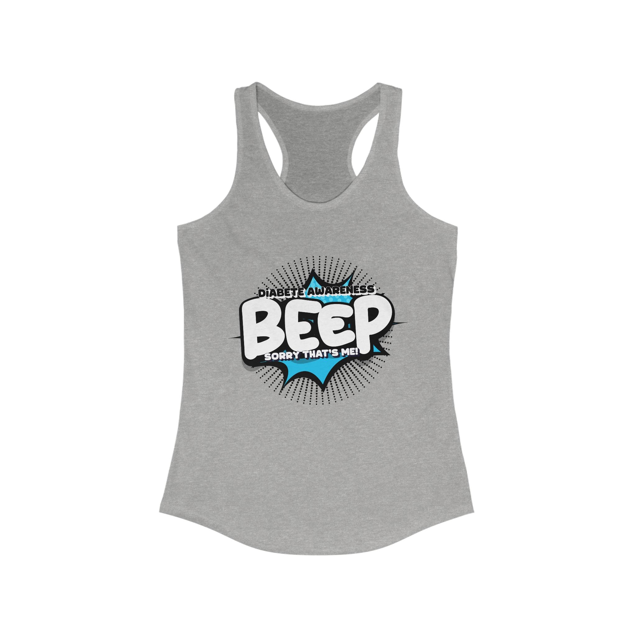 The Diabuddies Store BEEP - Sorry It's me! - Racerback Tank BEEP - Sorry It's me! - Racerback Tank: Always making an entrance? The delightful disruptor! Embrace the constant buzz of life in comfort and style! Tank Tops $19.96