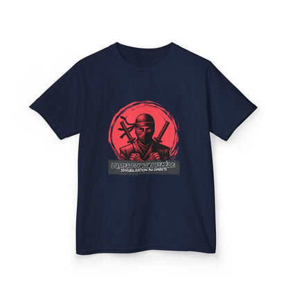 The Diabuddies Store Fighting for a Cure w/Ninja (French) - Kids Tee Fighting for a Cure w/Ninja (French) - Kids Tee: This soft and comfortable tee is a perfect way for your child to show their support in a fun and empowering way. It features an awesome n