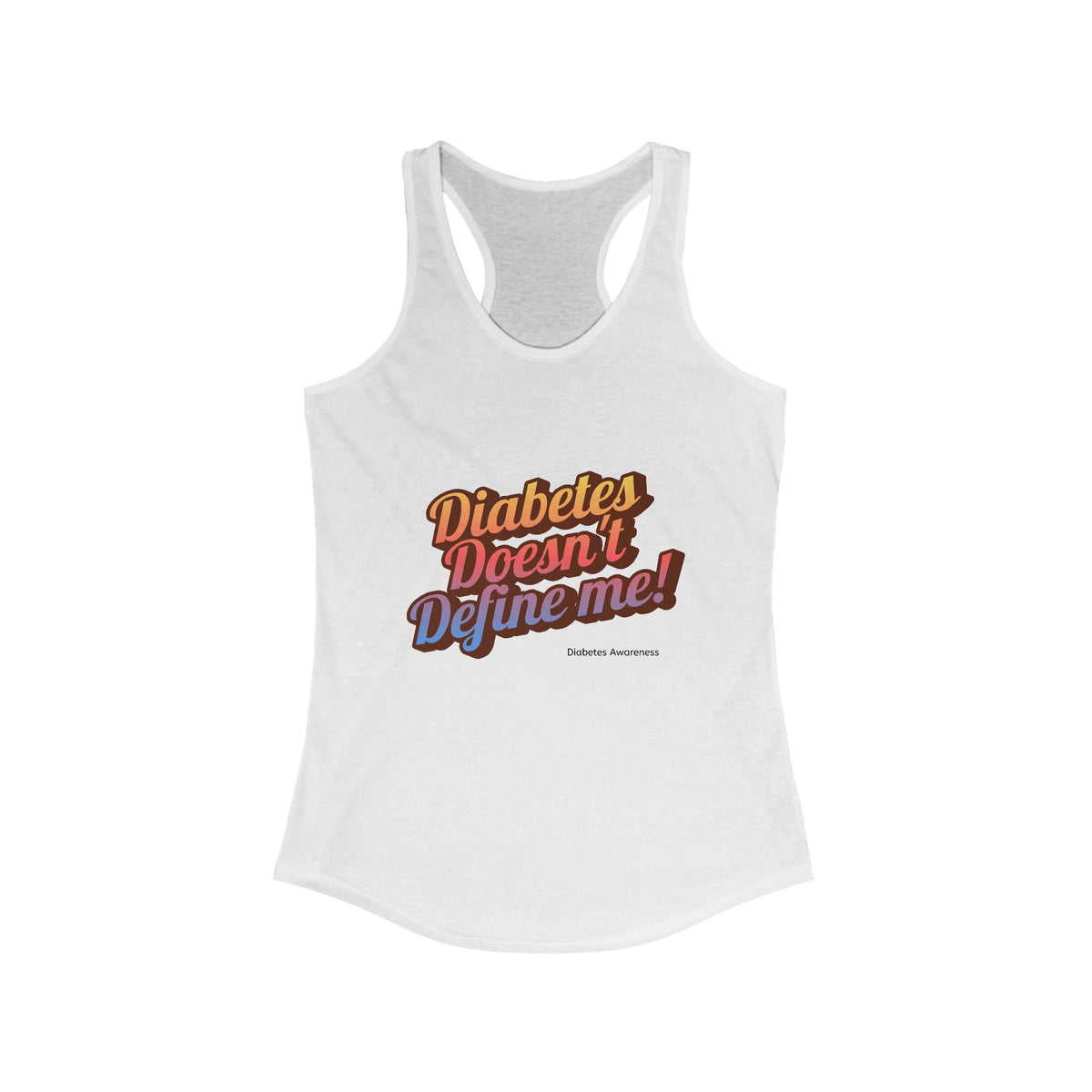 Diabetes doesn`t Define me! Racerback Tank The Diabuddies Store Tank Tops $19.96