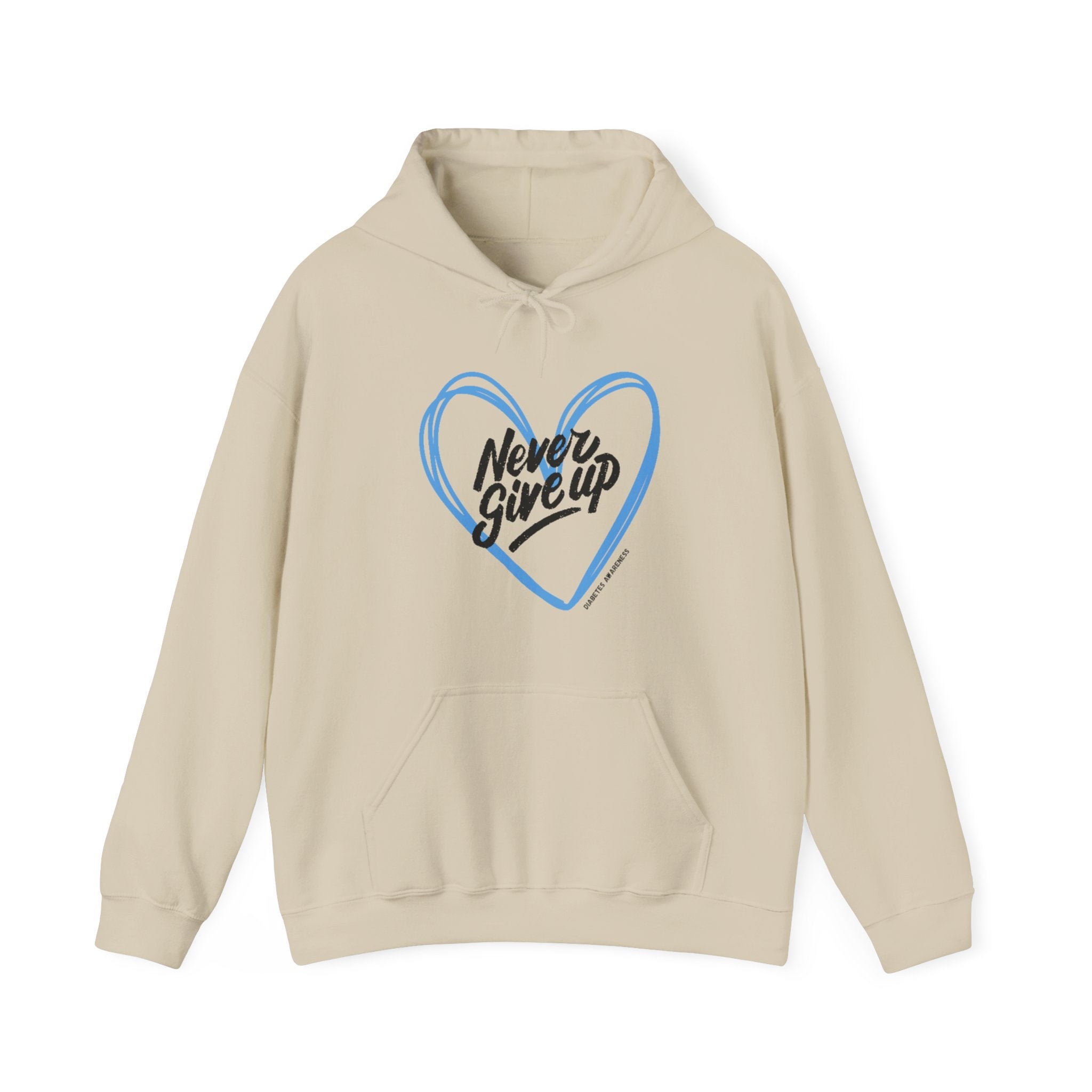 The Diabuddies Store Never Give Up! - Unisex Hoodie Never Give Up! - Unisex Hoodie: Some days are tough, but you're tougher. Our "Never Give Up!" hoodie is more than just comfortable apparel – it's a wearable testament to your unwavering spirit. Hoodies $