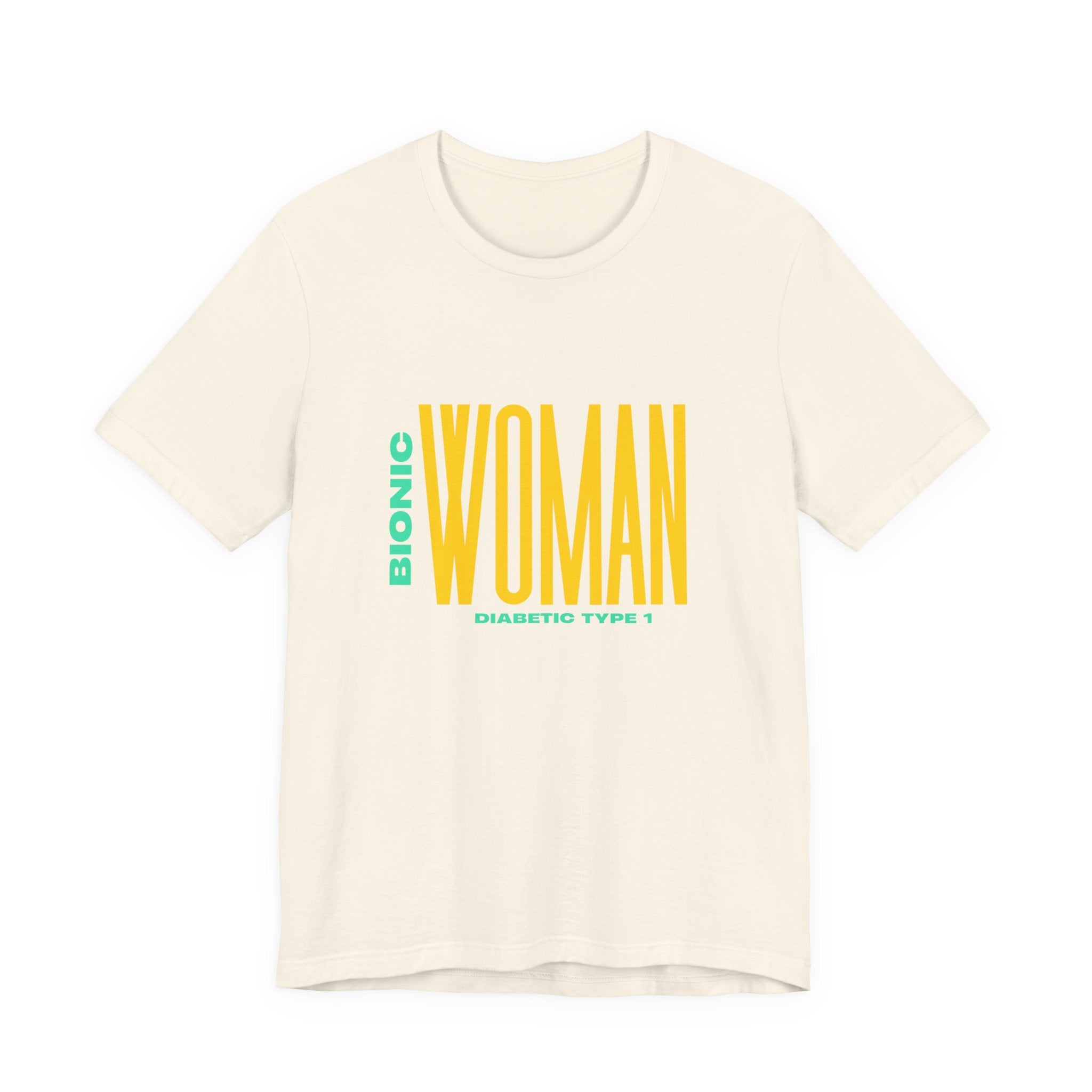 The Diabuddies Store Bionic Woman (Diabetes) - Unisex Tee Bionic Woman (Diabetes) - Unisex Tee: Unleash your inner Bionic strength! This Unisex Tee is a powerful statement of resilience, strength, and modern-day heroism for anyone living with Type 1 Diabe