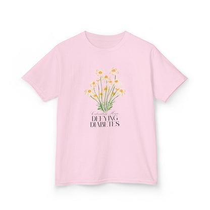 The Diabuddies Store Cultivating Hope, Defying Diabetes - Kids Tee Cultivating Hope, Defying Diabetes - Kids Tee: Wear your message of strength! This tee is a powerful statement of resilience and optimism for kids. T-Shirts $19.22