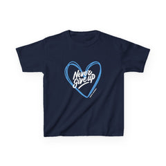 The Diabuddies Store Never Give Up - Kids Tee A powerful statement for the young warriors of the diabetes community. This super soft, comfortable Tee is the perfect way to share a message of strength, resilience, and hope. T-Shirts Kids clothes Birthday G