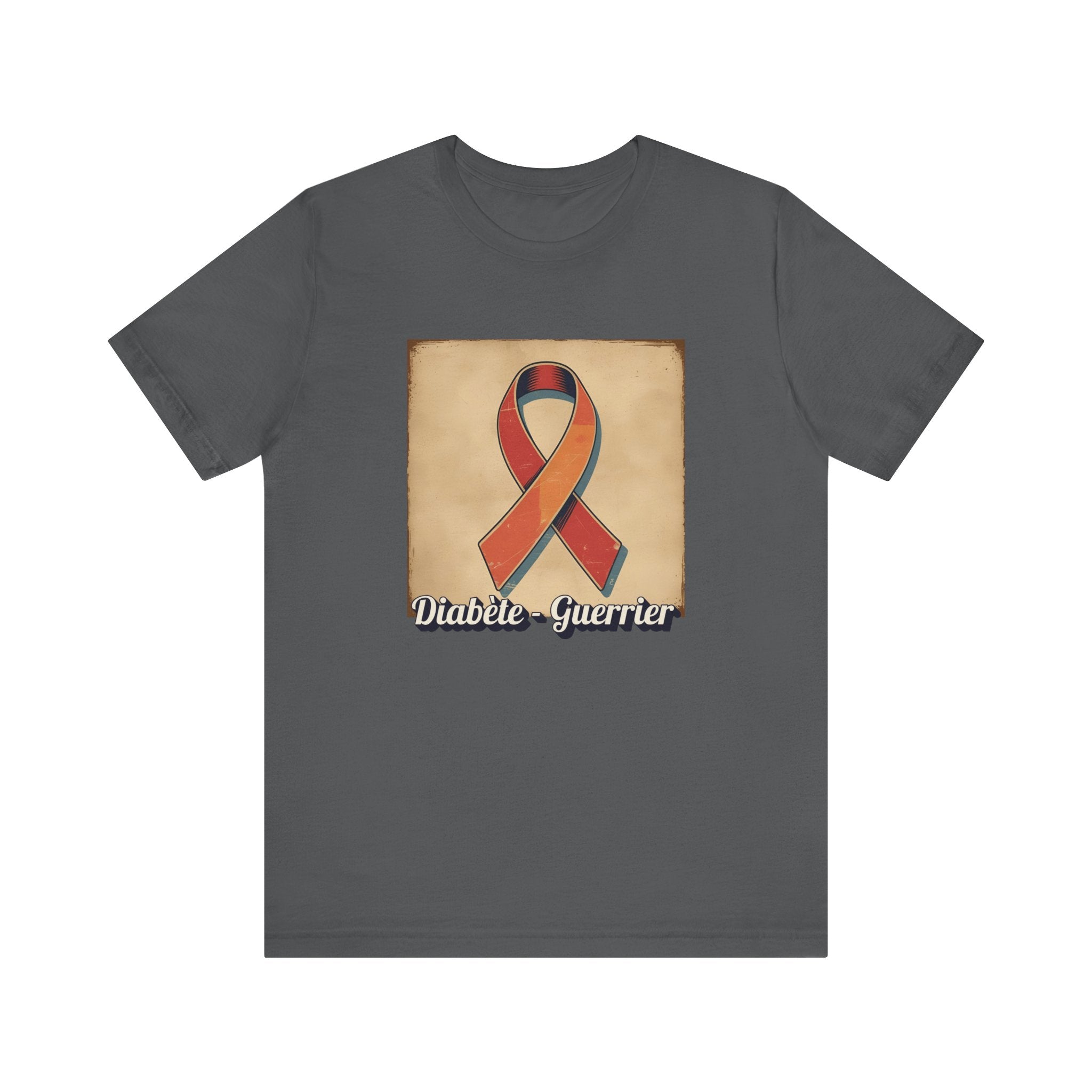 Diabetes Warrior, Retro Style (French/Guerrier) Unisex Tee The Diabuddies Store T-Shirts $22.50