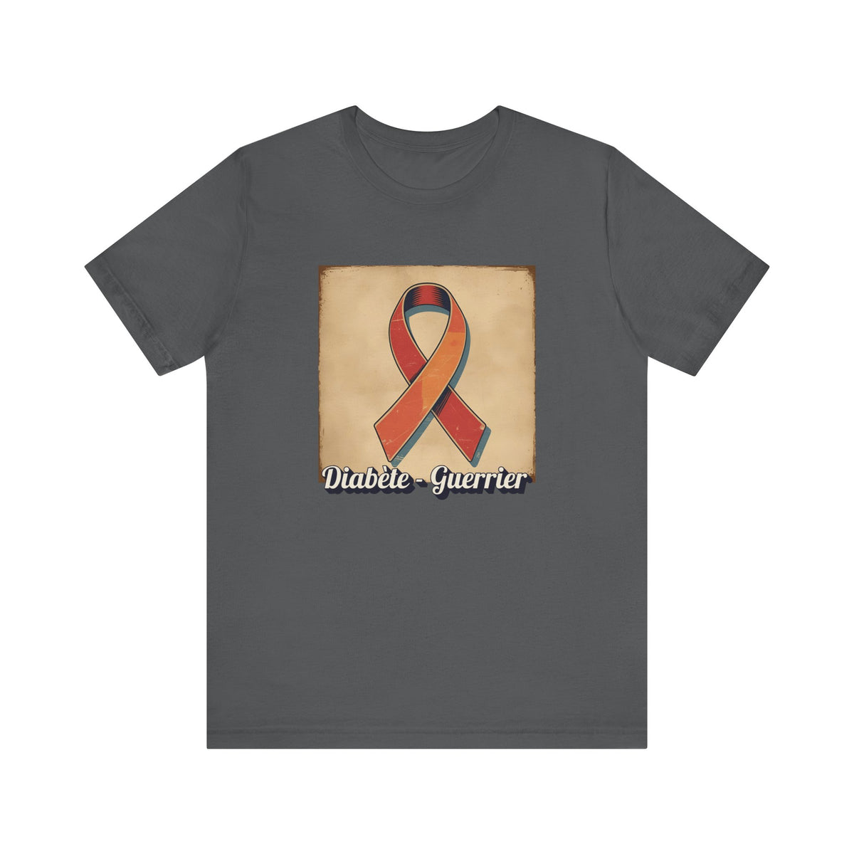 Diabetes Warrior, Retro Style (French/Guerrier) Unisex Tee The Diabuddies Store T-Shirts $22.50