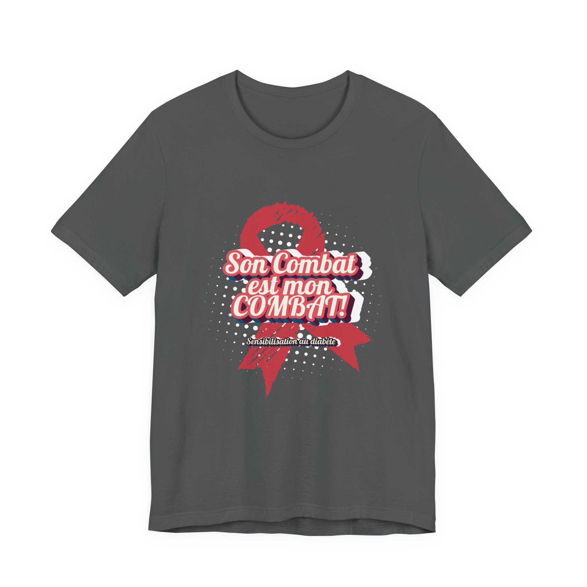 Her Fight is my Fight! (French in Pink) - Unisex Tee The Diabuddies Store T-Shirts $30.27