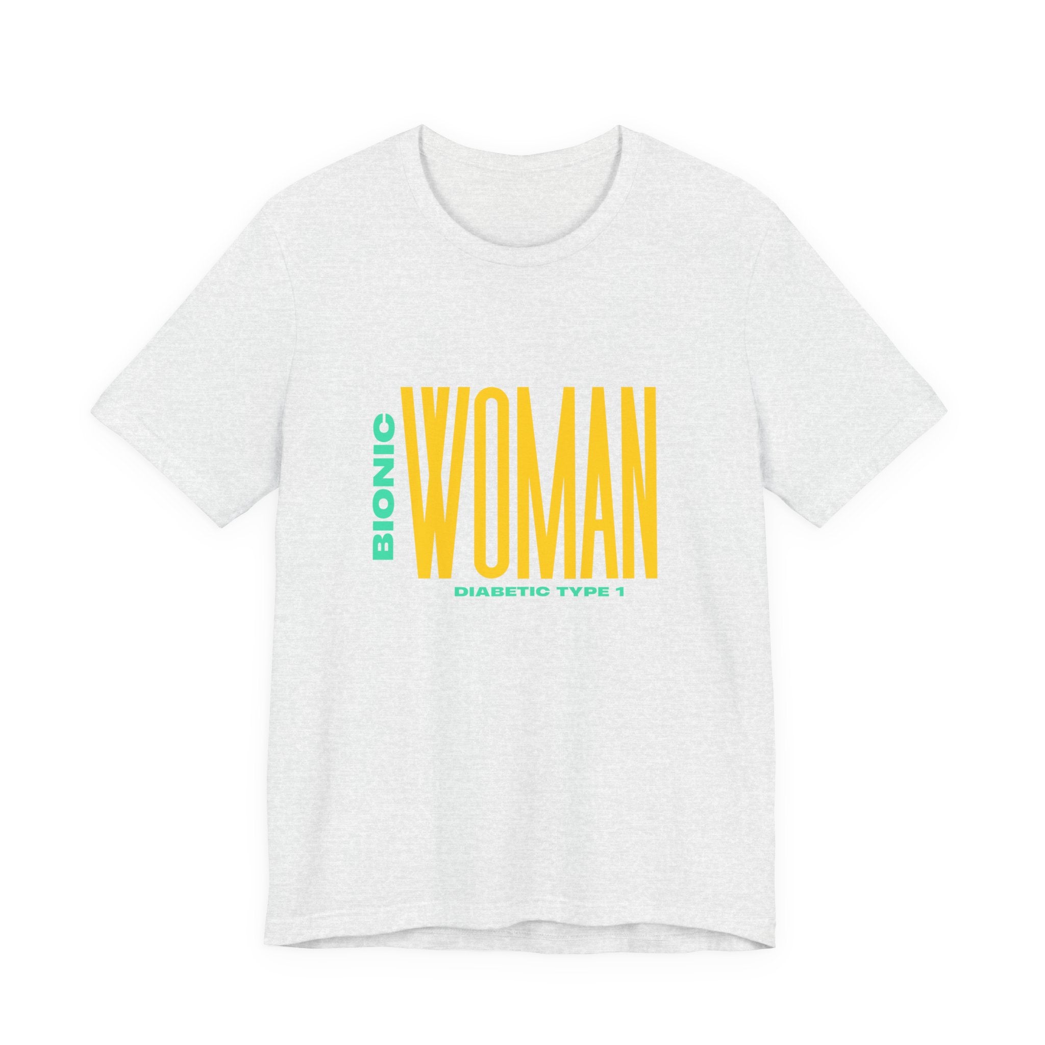 The Diabuddies Store Bionic Woman (Diabetes) - Unisex Tee Bionic Woman (Diabetes) - Unisex Tee: Unleash your inner Bionic strength! This Unisex Tee is a powerful statement of resilience, strength, and modern-day heroism for anyone living with Type 1 Diabe