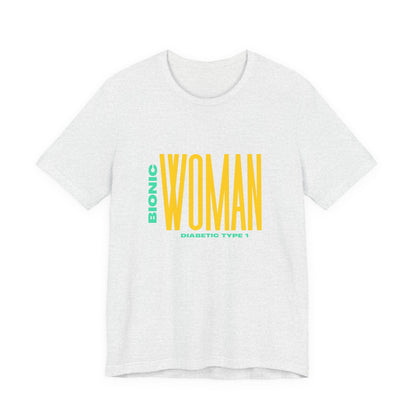 The Diabuddies Store Bionic Woman (Diabetes) - Unisex Tee Bionic Woman (Diabetes) - Unisex Tee: Unleash your inner Bionic strength! This Unisex Tee is a powerful statement of resilience, strength, and modern-day heroism for anyone living with Type 1 Diabe