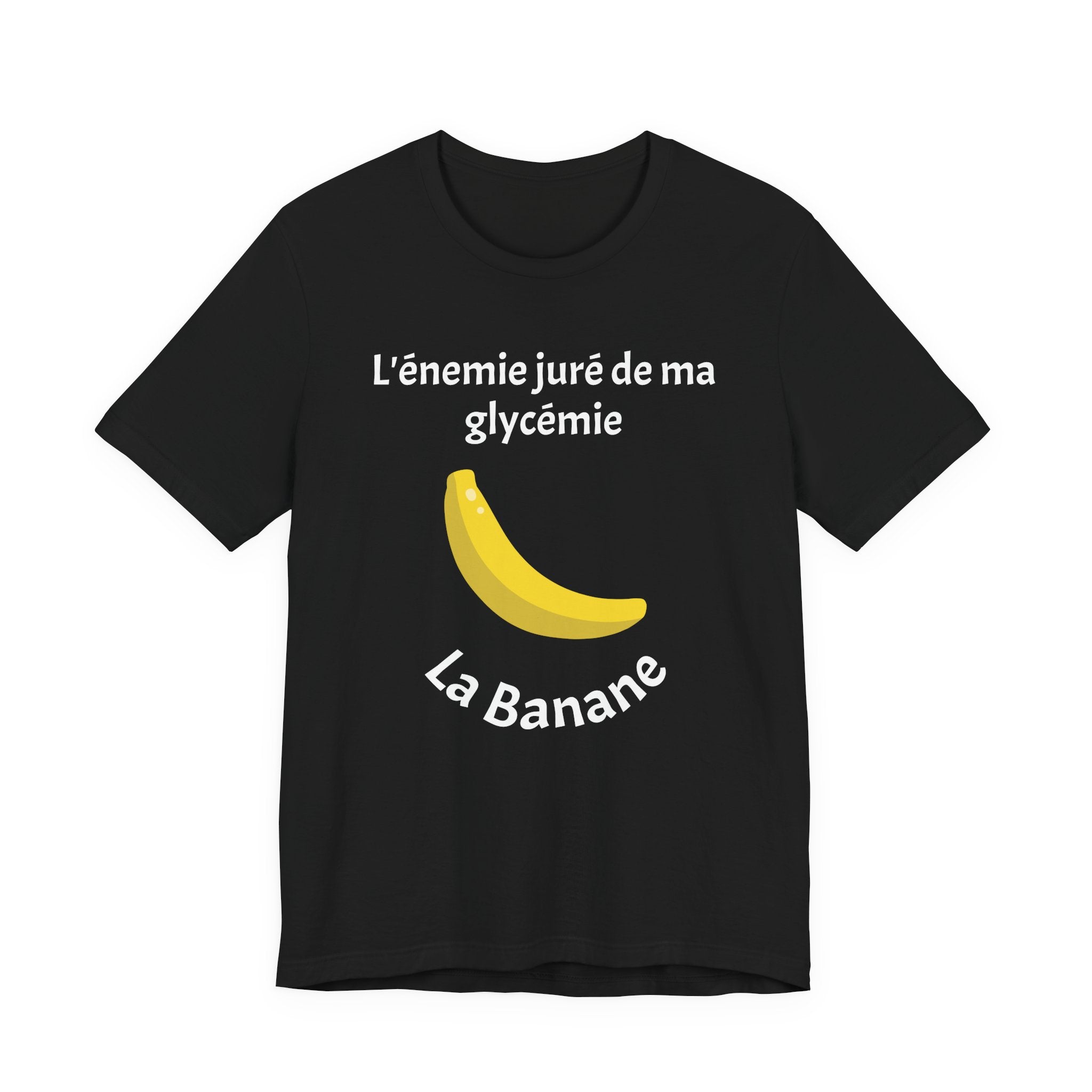 Blood Sugar's Arch Nemesis: The Banana (French) - Unisex Tee The Diabuddies Store T-Shirts $24.25