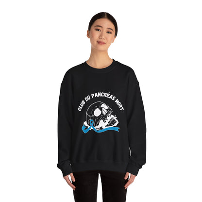 Skull & Blue Ribbon, Dead Pancreas Club (French) Sweatshirt The Diabuddies Store Sweatshirts $35.70