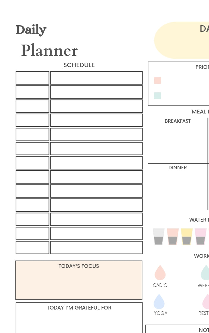 My Fitness Planner (printable) The Diabuddies Store Planners $2.99