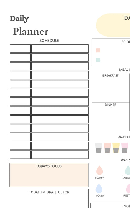 My Fitness Planner (printable) The Diabuddies Store Planners $2.99