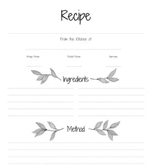 Printable Recipes Book The Diabuddies Store E-Books $0.00