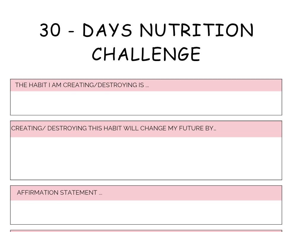 Printable Nutrition & Wellness Planner The Diabuddies Store Planners $2.99