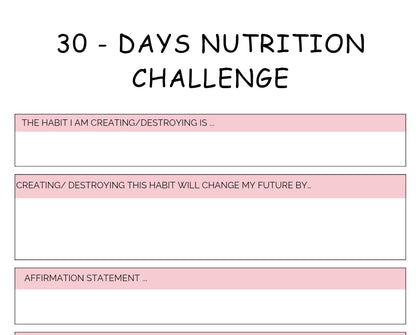 Printable Nutrition & Wellness Planner The Diabuddies Store Planners $2.99