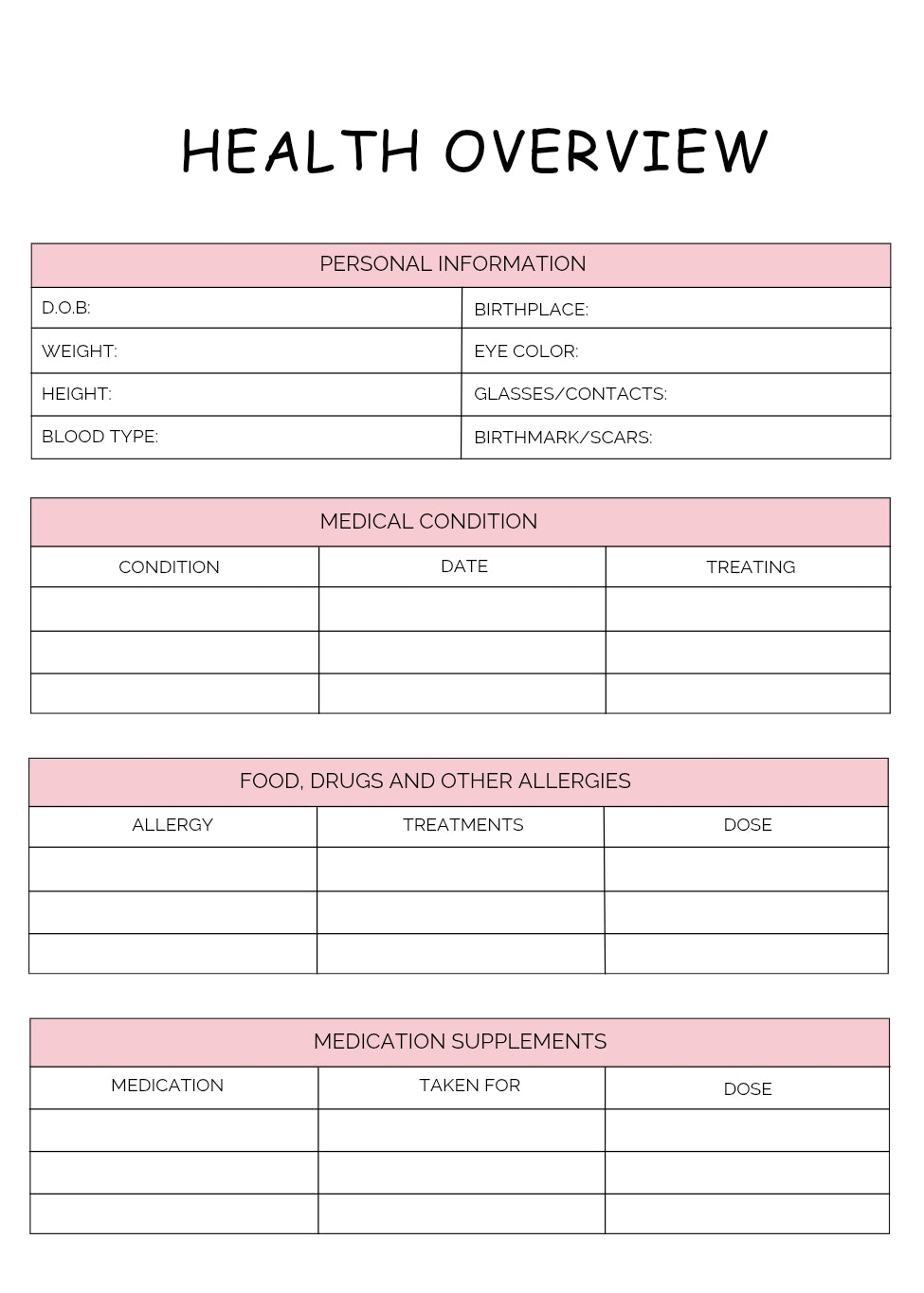 Printable Nutrition & Wellness Planner The Diabuddies Store Planners $2.99