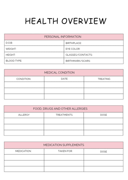 Printable Nutrition & Wellness Planner The Diabuddies Store Planners $2.99